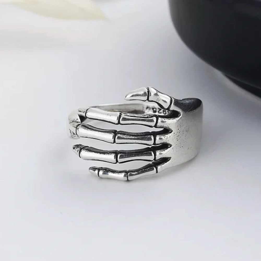 NEW 925 STERLING SILVER PUNK ADJUSTABLE RING, CUTE RING, SHINY RING. - Picture 4 of 5